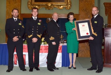 Deutscher Marinepilot was awarded by Princess Anne of Great Britain Oct.2014