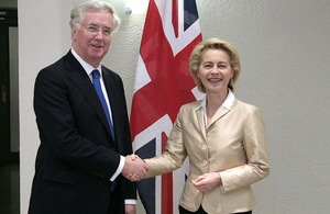 Defence Secretary Michael Fallon and German Defence Minister Dr Ursula Von der Leyen UK GOV