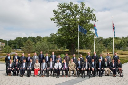 Major General Smith welcomed Ambassadors from EU to the EU Naval Force HQ in London July 16, 2015