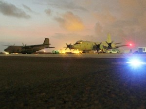 Die P-3C „Orion“ kurz vor dem Start in Djibouti BW 2016
